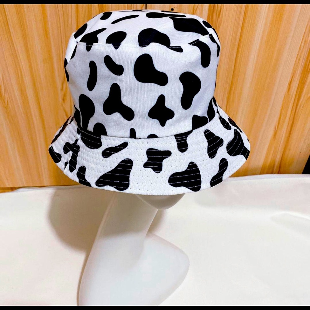 Cow print bucket hat